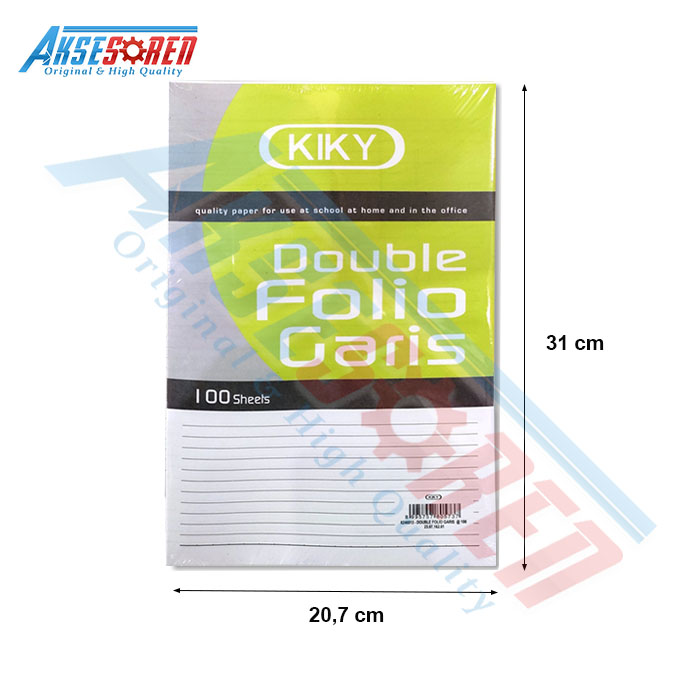 Jual Kertas Double Folio Garis Kiky [1 Pack 100 Lembar] Kertas Polio