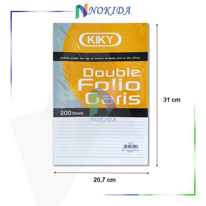 Jual Nokida Kertas Folio Bergaris Kiky [200 Sheets] / Kertas Polio Kiki ...