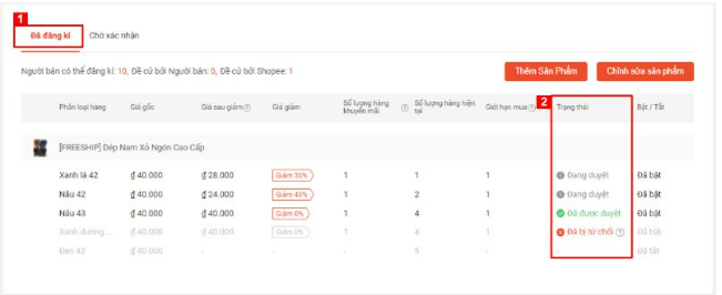 Sản phẩm đang chờ duyệt trên Shopee thời gian bao lâu?