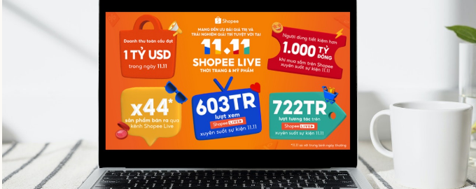 Shopee đạt một tỷ USD doanh thu toàn cầu trong ngày 11/1
