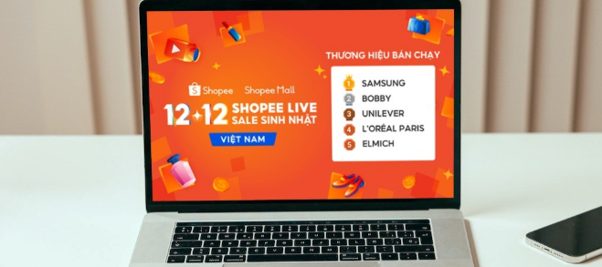 Sản phẩm bán qua Shopee Live tăng 28 lần dịp 12/12
