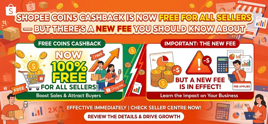 Shopee Coins Cashback Is Now Free for All Sellers — But There's a New Fee You Should Know About