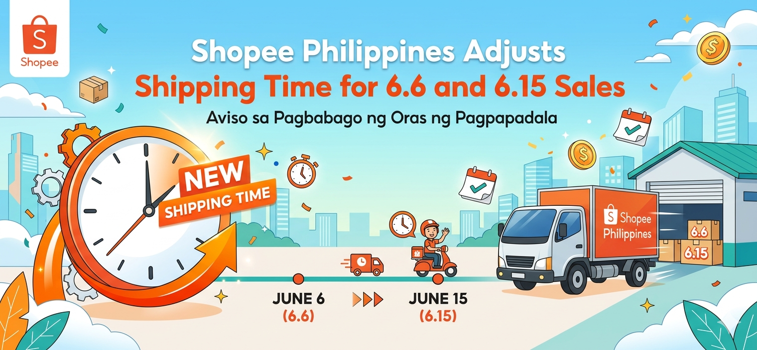 Shopee Philippines Adjusts Shipping Time for 6.6 and 6.15 Sales