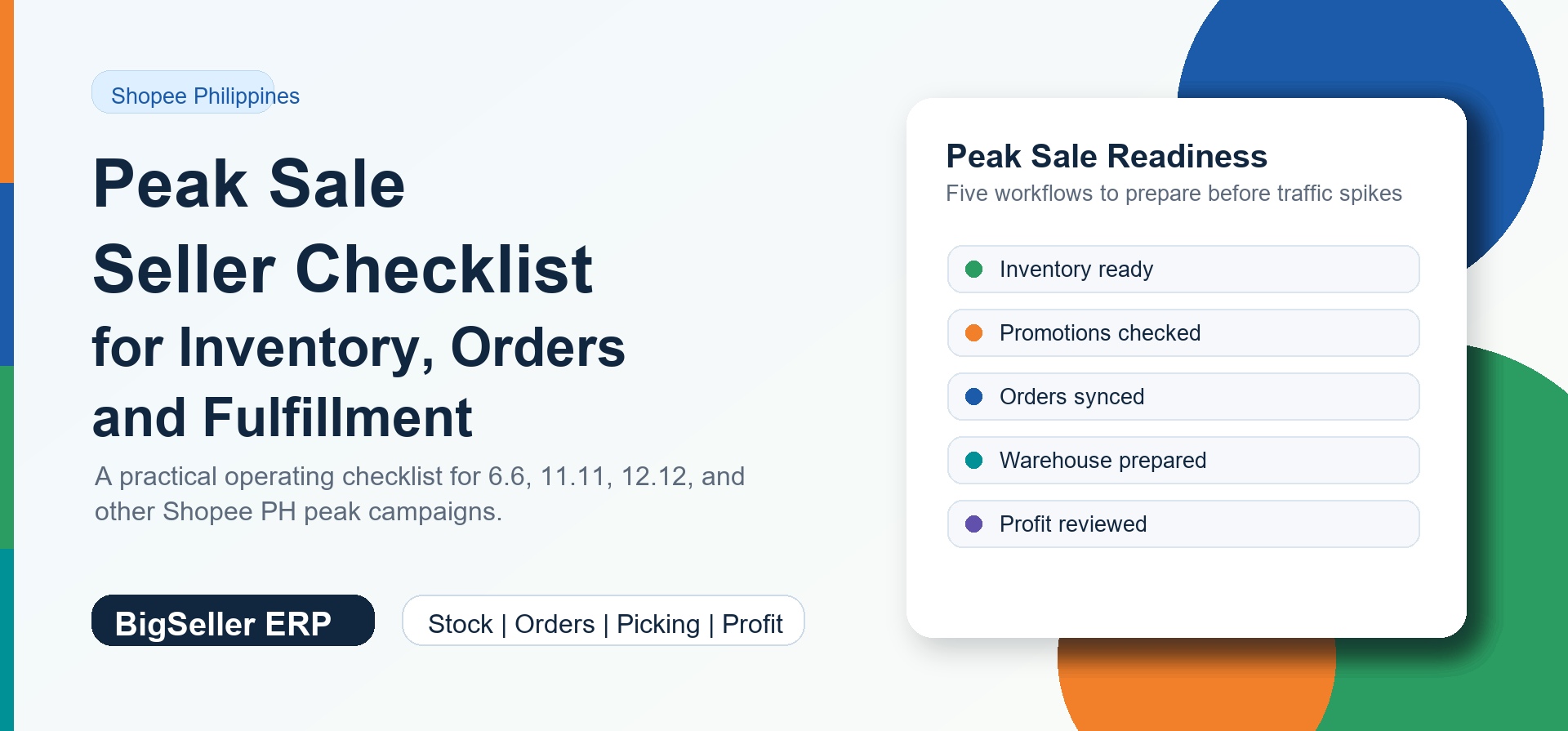 Shopee Philippines Peak Sale Checklist for Sellers: Inventory, Orders, Promotions, and Fulfillment