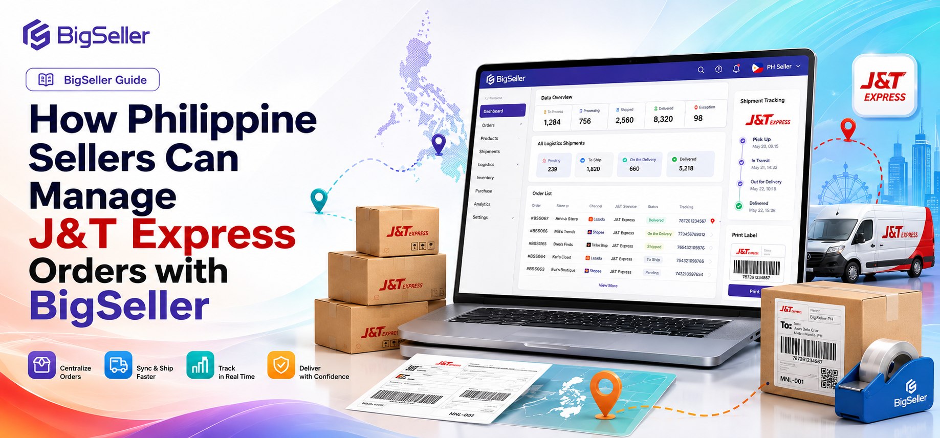 How Philippine Sellers Can Manage J&T Express Orders with BigSeller