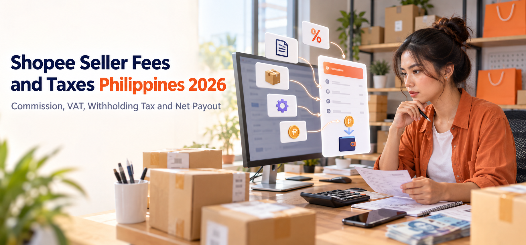 Shopee Seller Fees and Taxes Philippines 2026: Commission, VAT, Withholding Tax and Net Payout