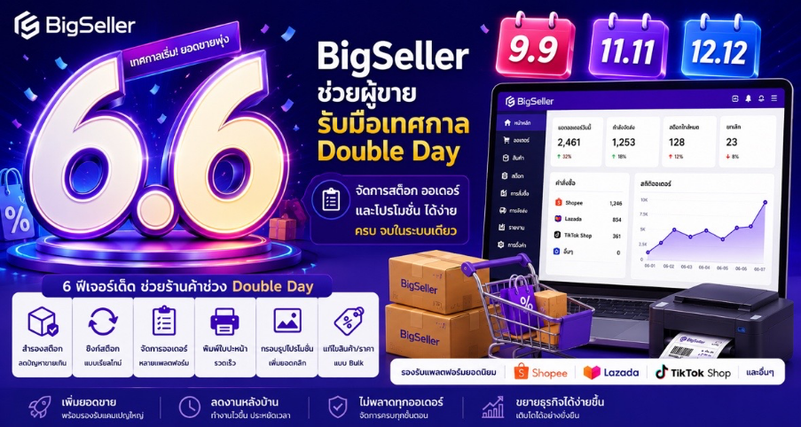 BigSeller ช่วยผู้ขายรับมือเทศกาล Double Day ได้อย่างไร?