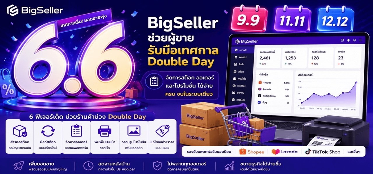 BigSeller ช่วยผู้ขายรับมือเทศกาล Double Day ได้อย่างไร?