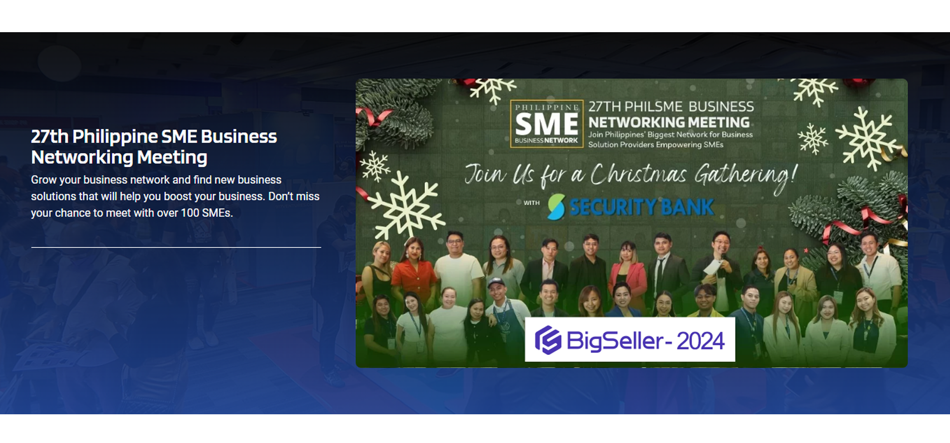 27th Philippine SME Business Networking Meeting | Bigseller Philippines - 2024