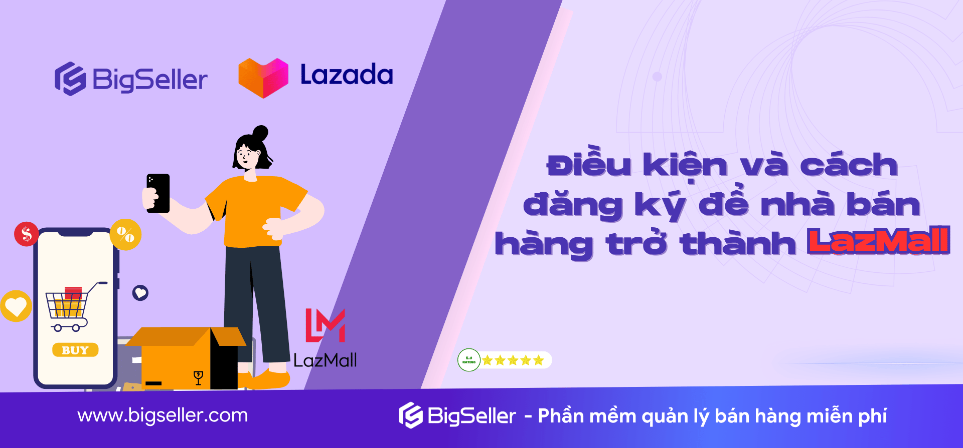 Điều kiện và cách đăng ký để nhà bán hàng tham gia LazMall
