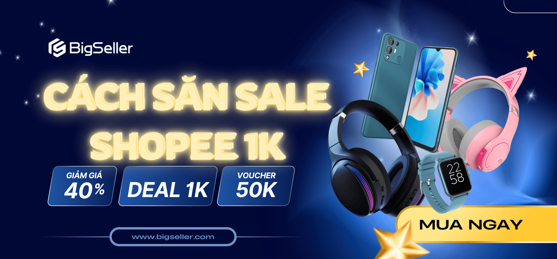 Cách săn sale Shopee 1K, săn voucher siêu khủng vô cùng ưu đãi