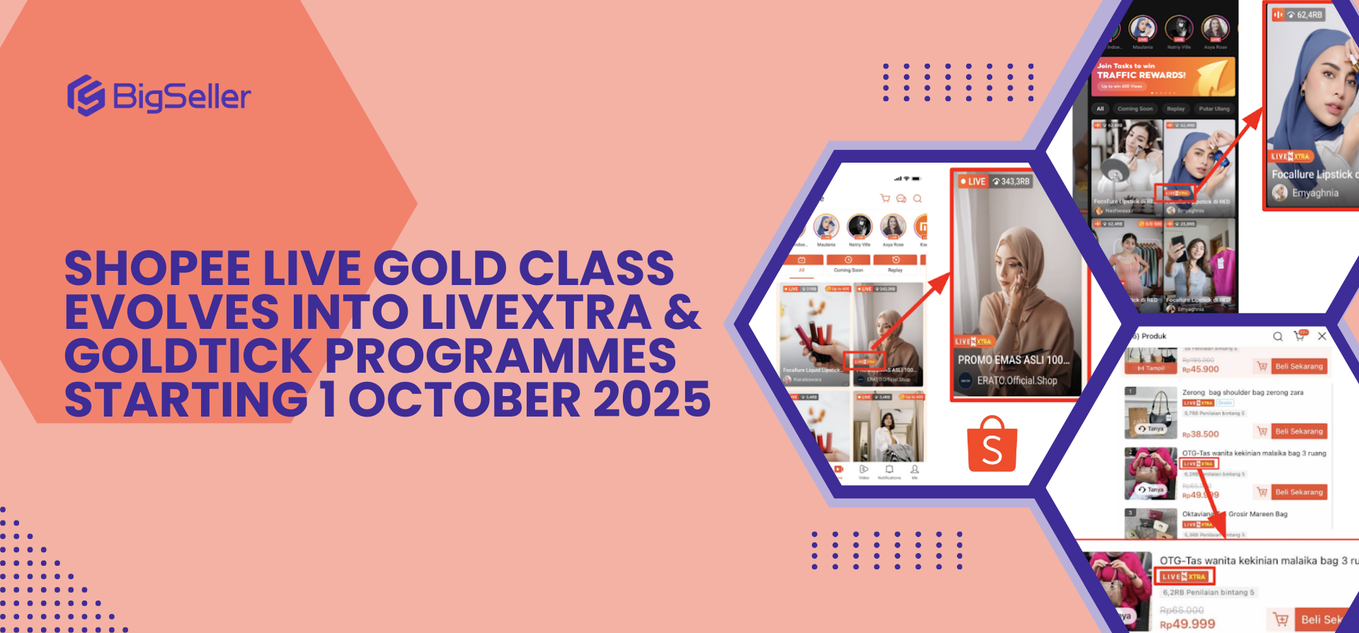 Shopee Live Gold Class Evolves into LiveXtra & GoldTick Programmes Starting 1 October 2025