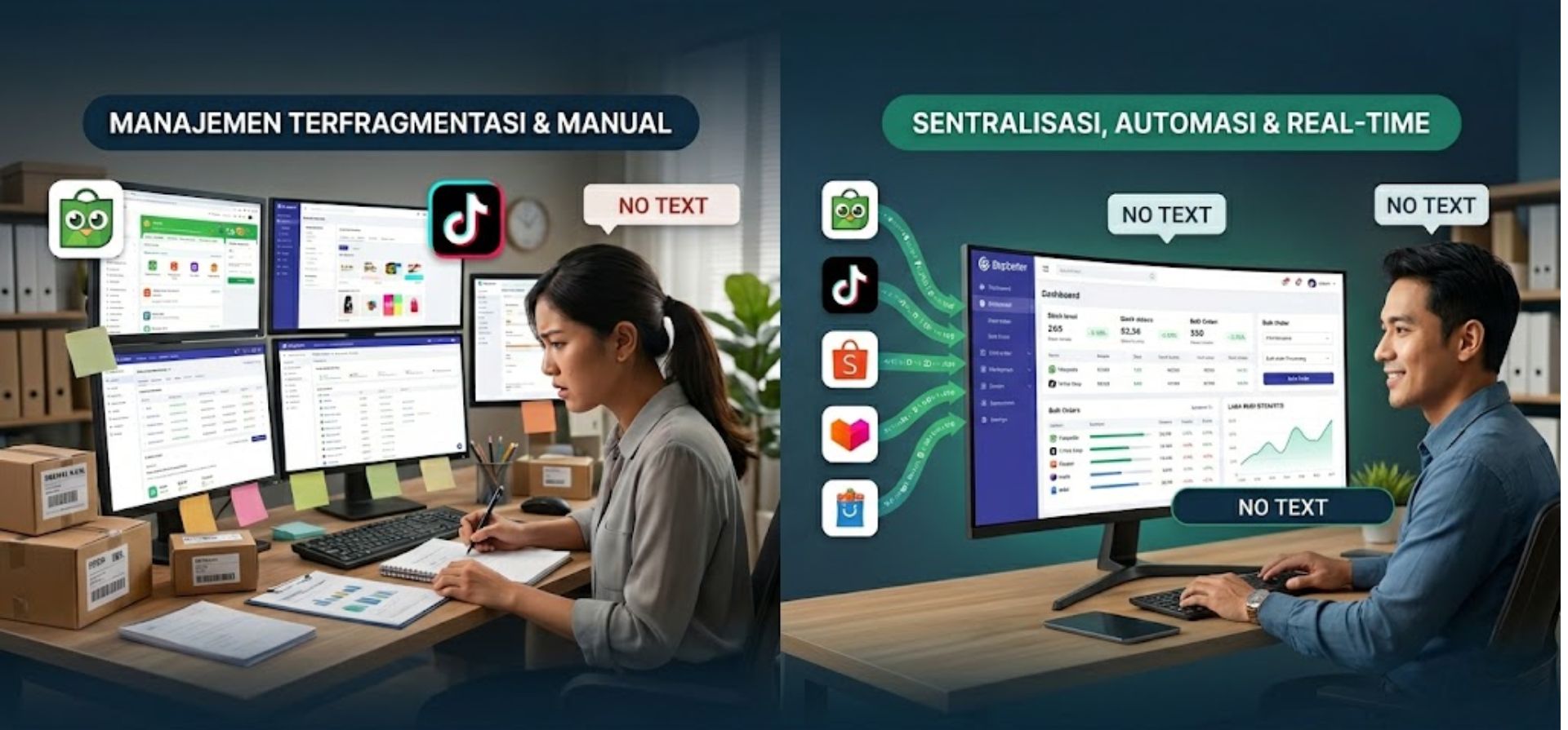 ERP Omnichannel atau Seller Center Bawaan Tokopedia TikTok Shop: Mana yang Lebih Cukup untuk Seller Indonesia?
