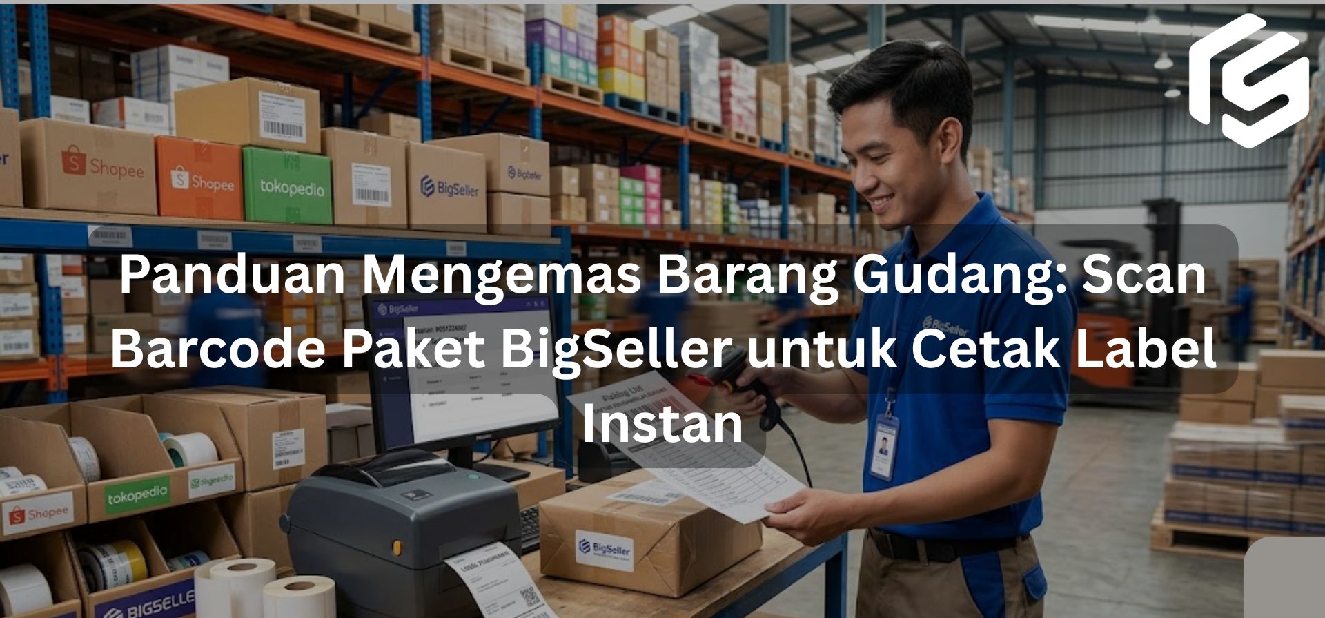 Panduan Mengemas Barang Gudang: Scan Barcode Paket BigSeller untuk Cetak Label Instan