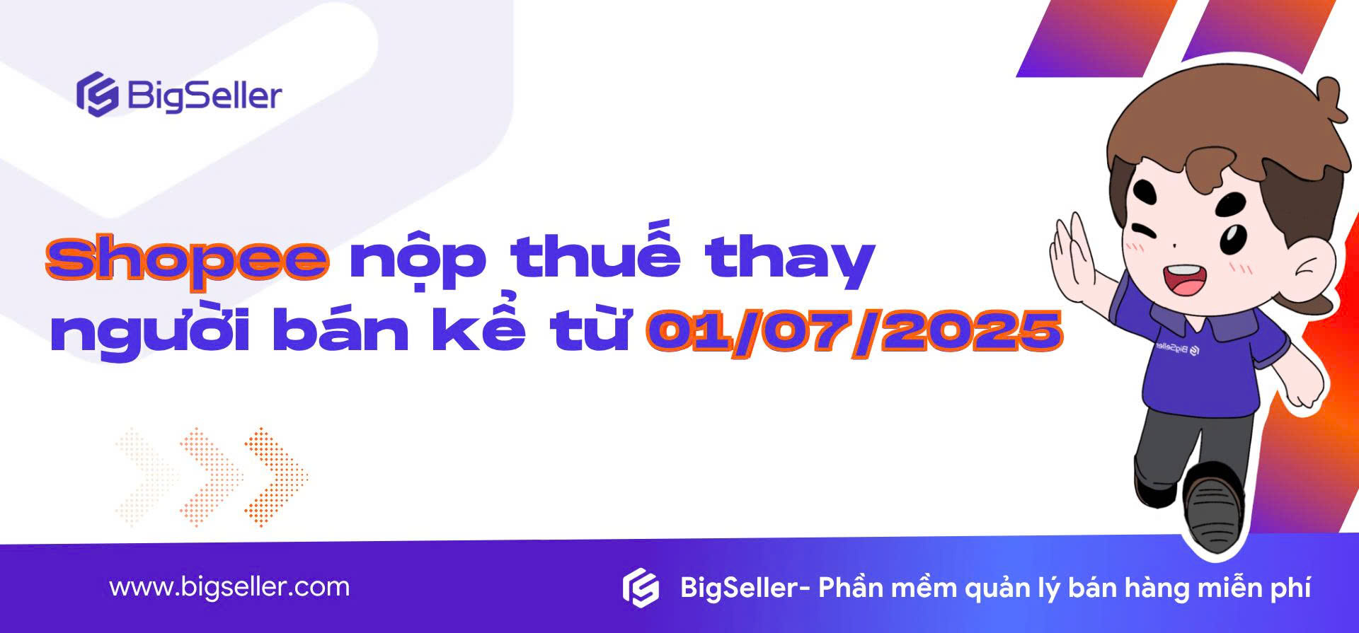 Shopee nộp thuế thay người bán kể từ 01/07/2025