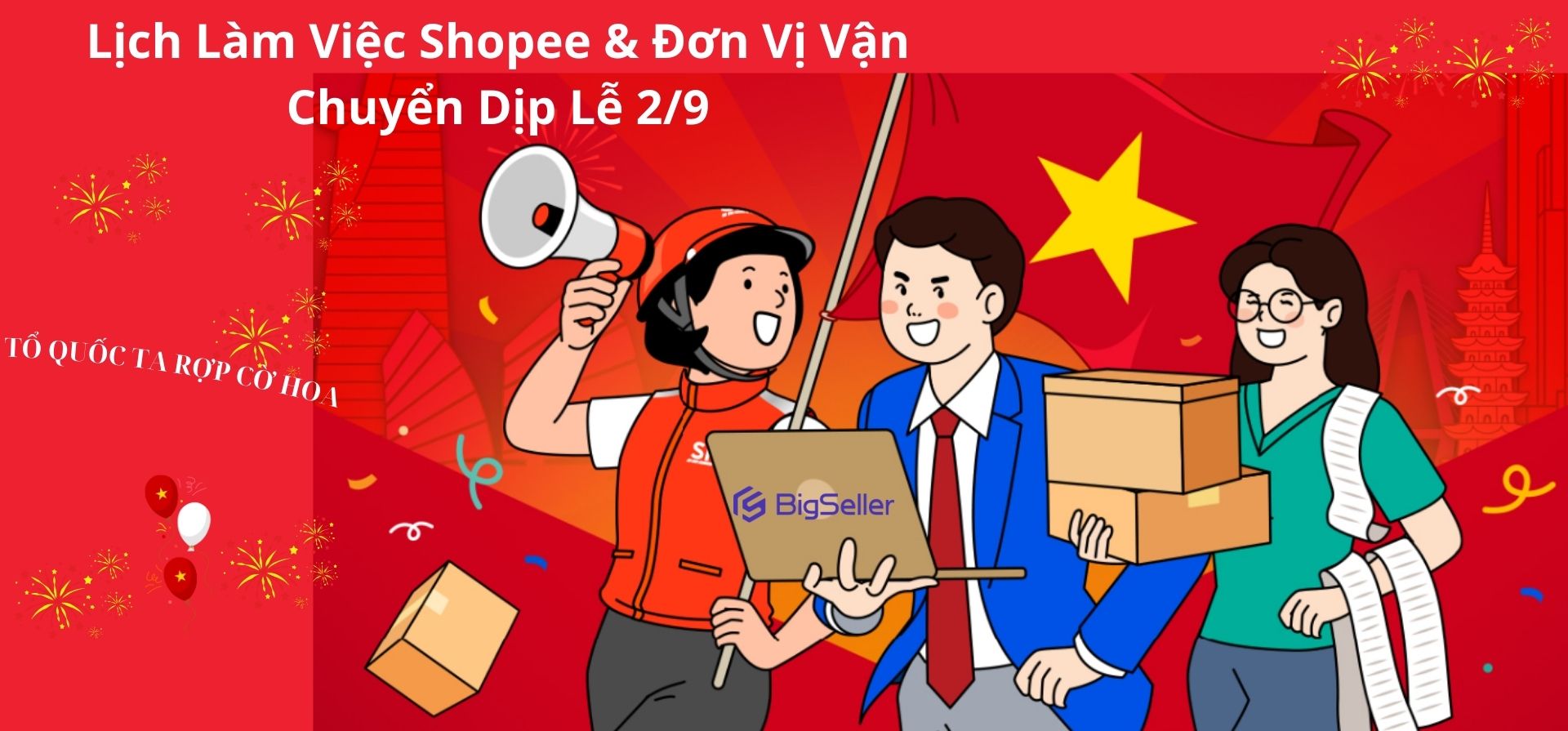 Lịch làm việc các đơn vị vận chuyển Shopee lễ 2/9/2025