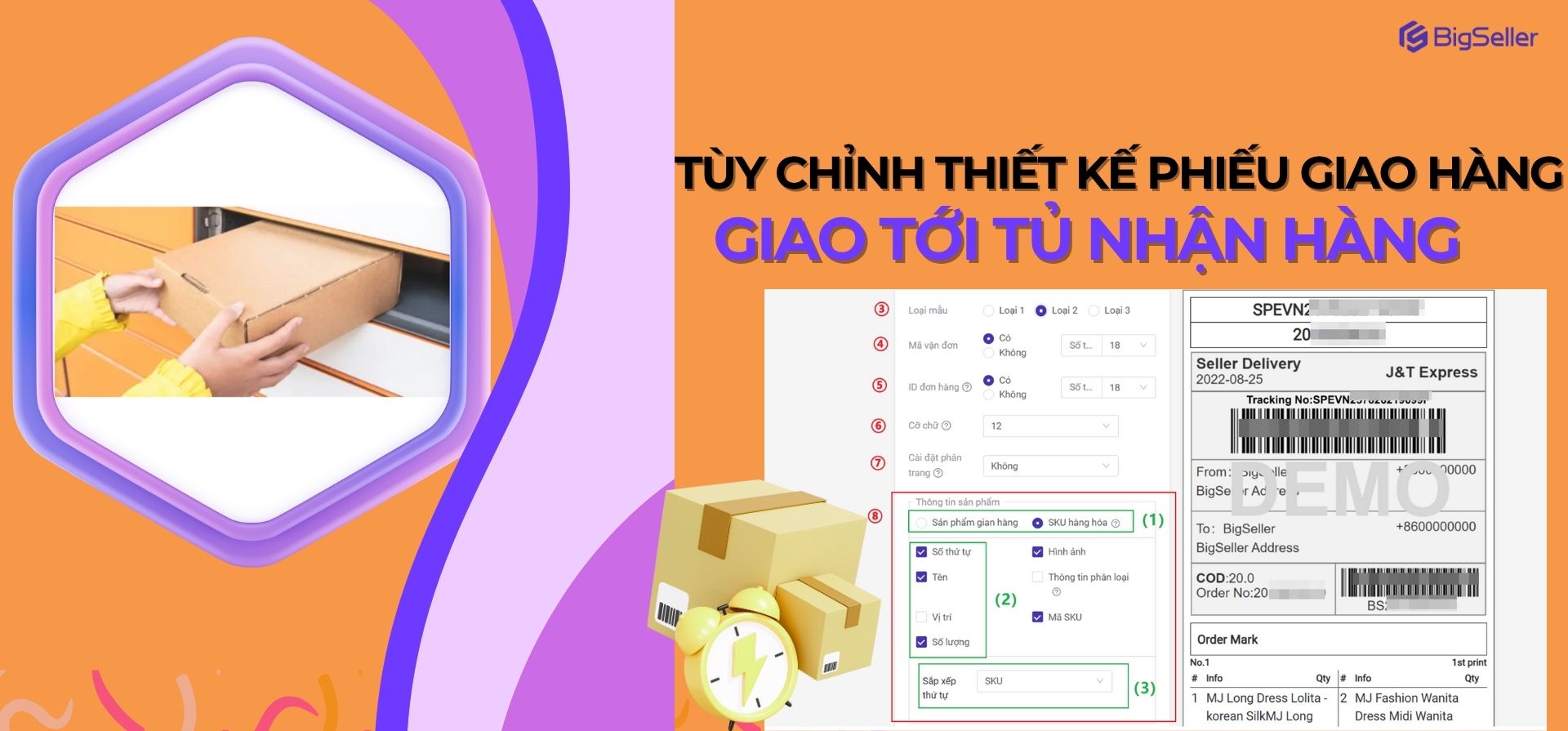 Cách thiết kế phiếu giao hàng cho đơn Giao Tới Tủ Nhận Hàng