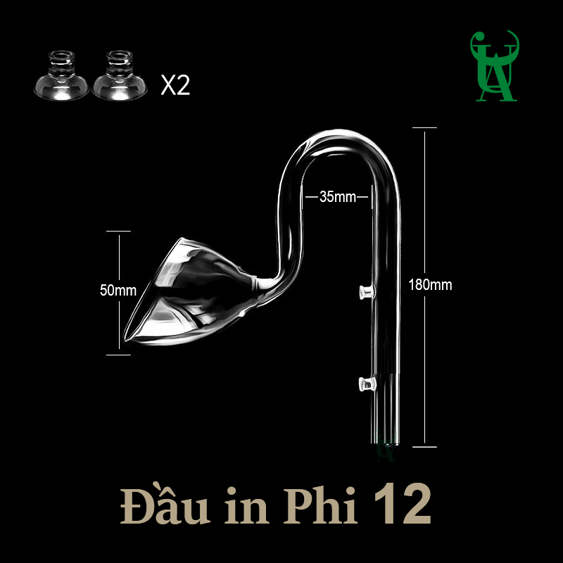 Đầu Out phễu thủy tinh Fi12