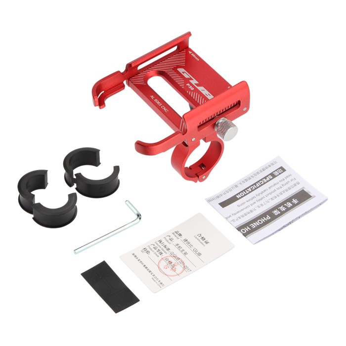 GUB P10 P30 Phone Holder HP Sepeda Motor Anti Getar Alumunium Alloy