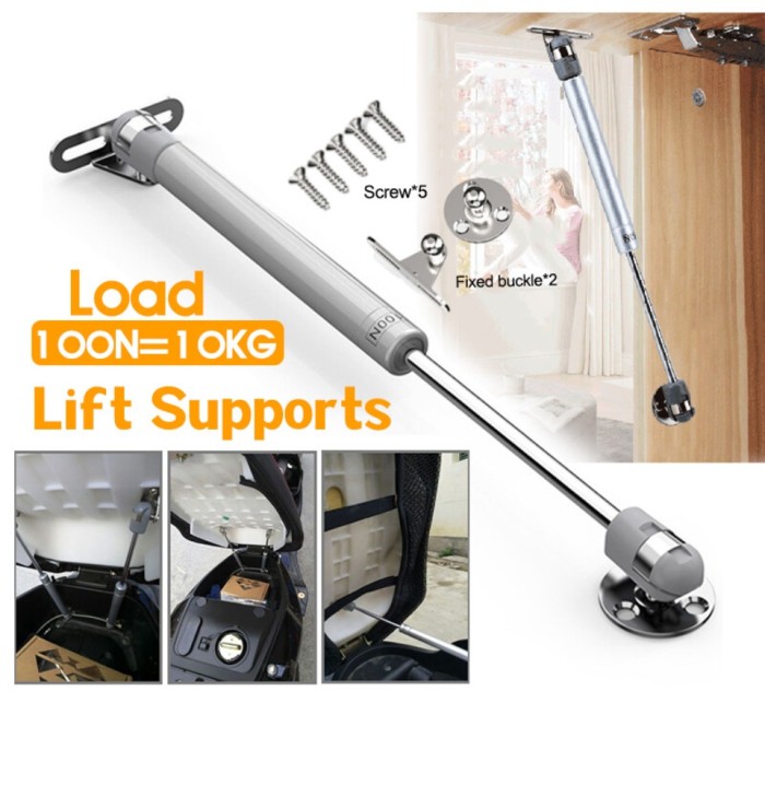 Gas Spring 100N Hidrolik Pegas Bagasi Jok Motor Pintu Lemari Kitchen Set Kabinet Door Closer 100 N Universal Hidrolis 10KG Lift Support Penahan Buka Tutup Slow Panjang 270CM 100 derajat Gas Strut Shock Engsel Penyangga Penahan Hidrolik Automatis Otomatis
