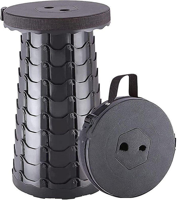 Tas Kursi Bangku Lipat Portable Tarik Teleskopic Folding Bulat Stool