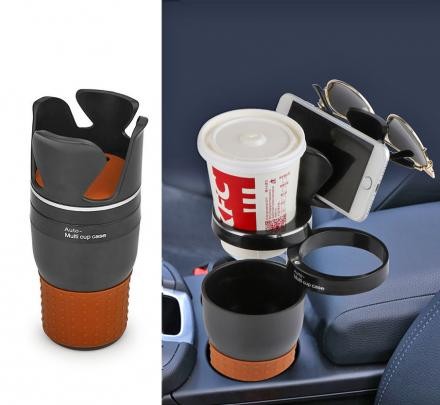 5in1 Car Cup Phone Holder Extender Tempat Gelas Tambahan Koin Mobil