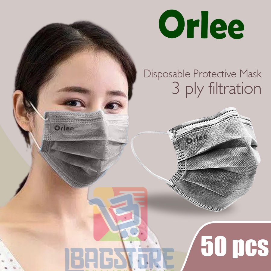 Grosir Masker Orlee Earloop Embos isi 25 box 1 box isi 50 pcs