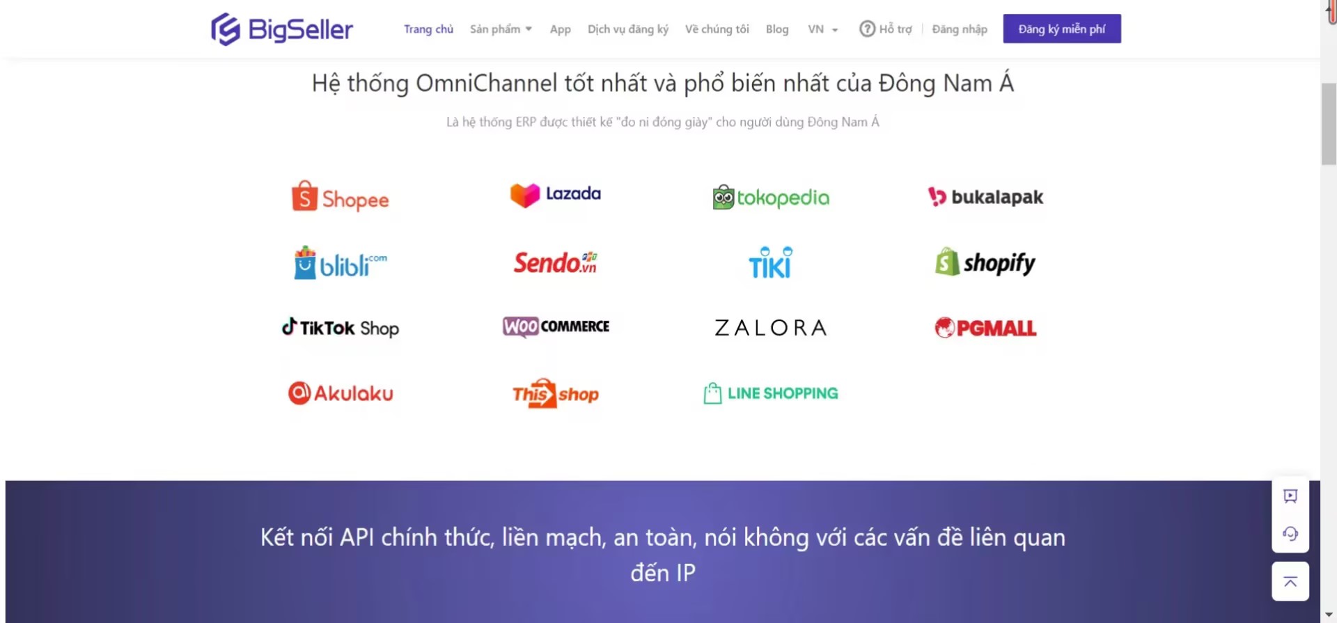 phần mềm quản lý bán hàng đa kênh miễn phí BigSeller