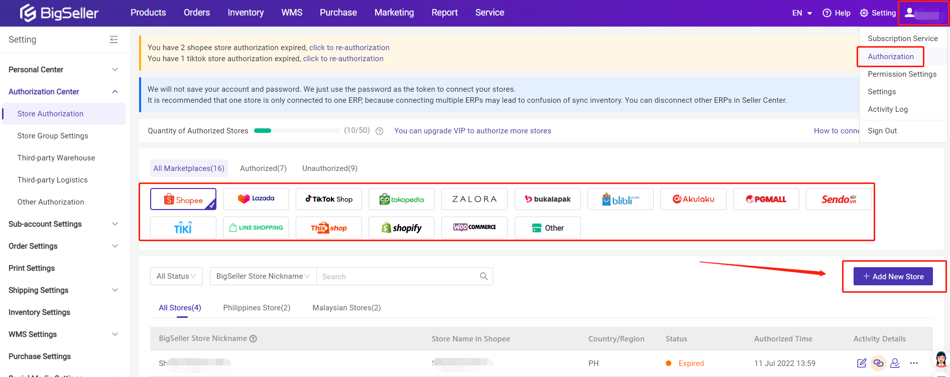 How to Manage Shopee, Lazada and TikTok Shop Stores through BigSeller?