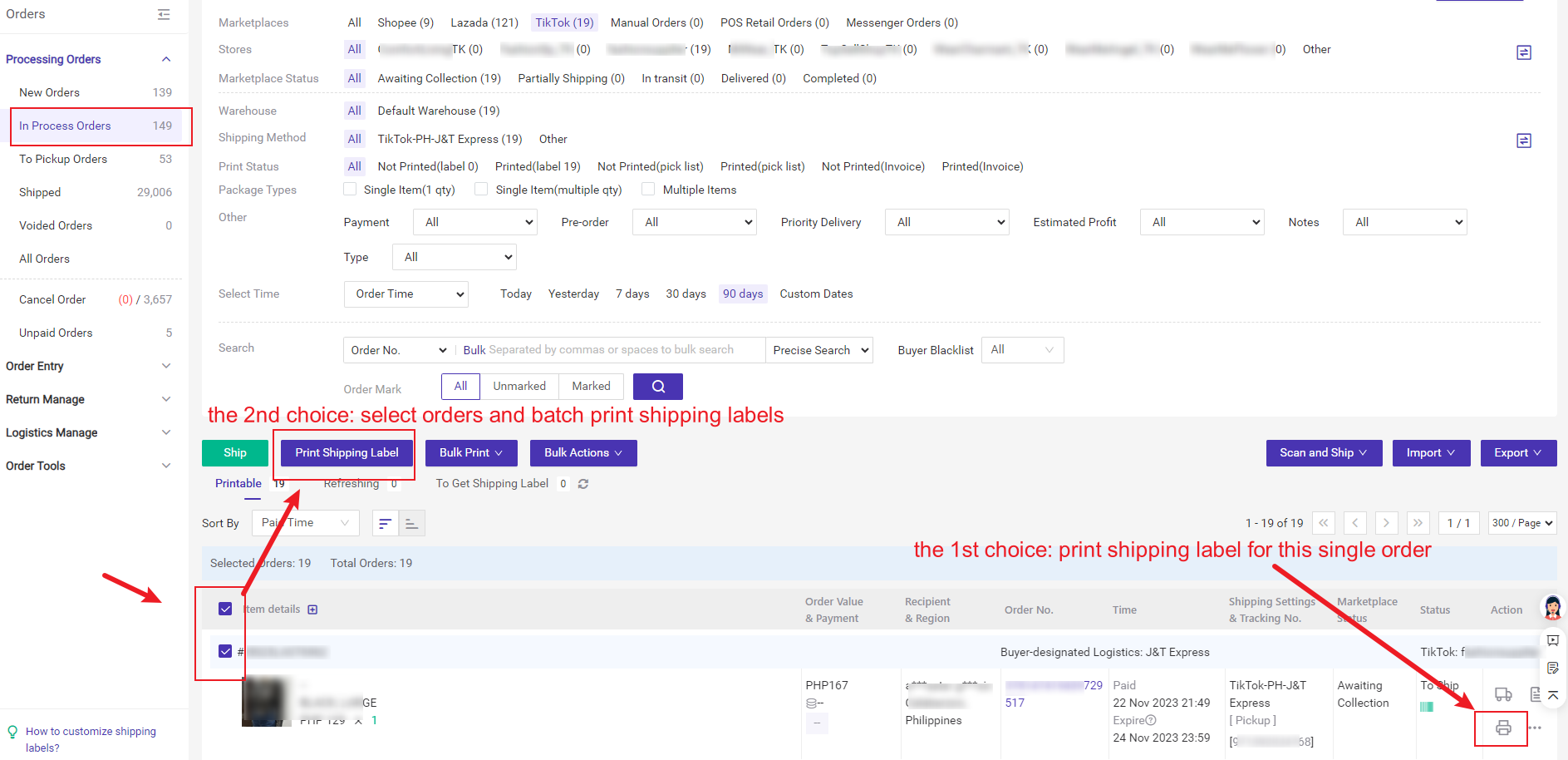 Print Your TikTok Shop Shipping Label on Just One Page With BigSeller