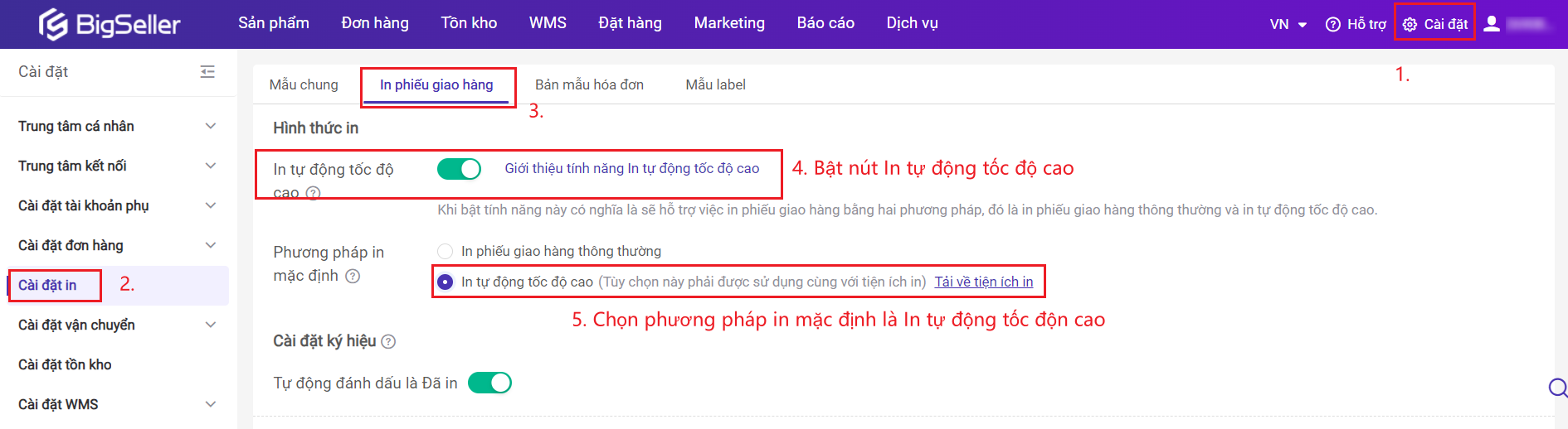 in phiếu giao hàng đa sàn