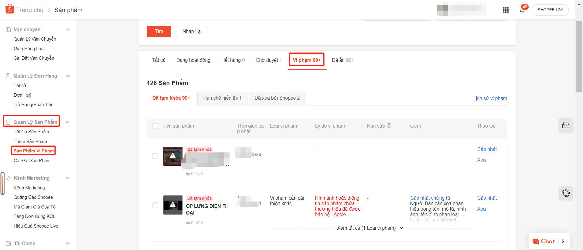 Vì sao tài khoản Shopee bị khóa