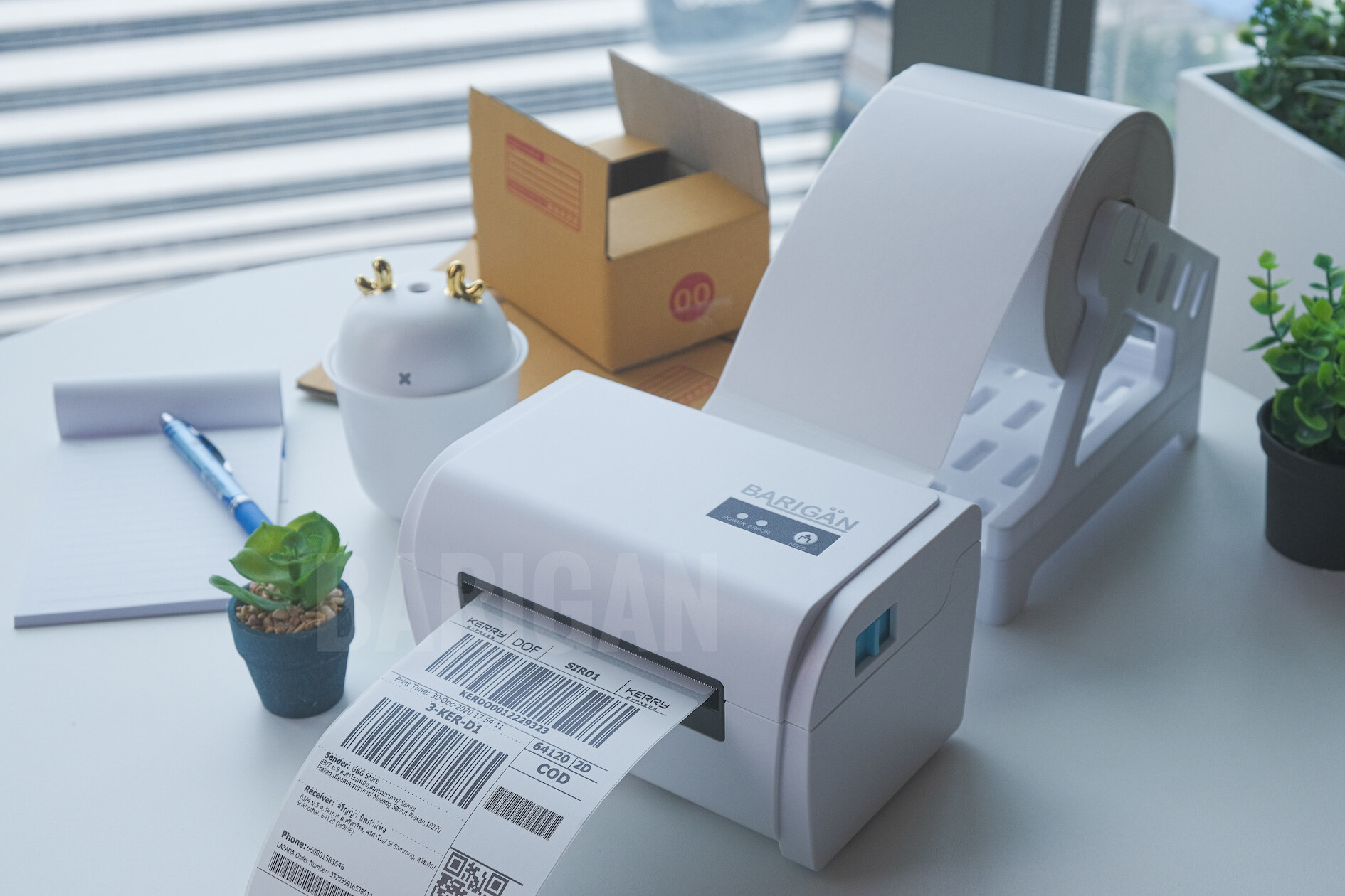 เครื่องพิมพ์ฉลาก BARIGAN รุ่น GG-9200BL BT USB Thermal printer พิมพ์ใบปะหน้าพัสดุไม่ใช้หมึก | Lazada.co.th