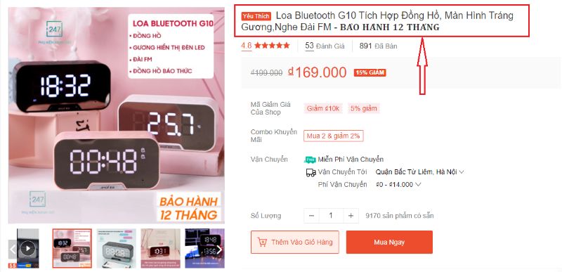 Cách đặt tên sản phẩm chuẩn