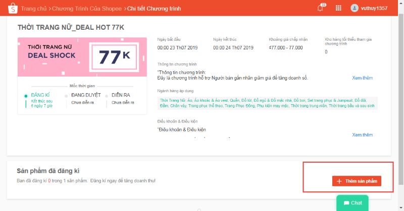 Chọn Thêm sản phẩm