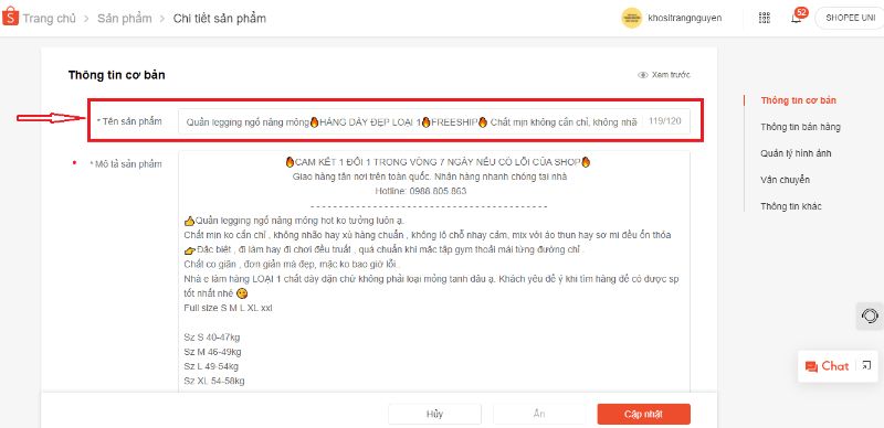 Đặt tên sản phẩm