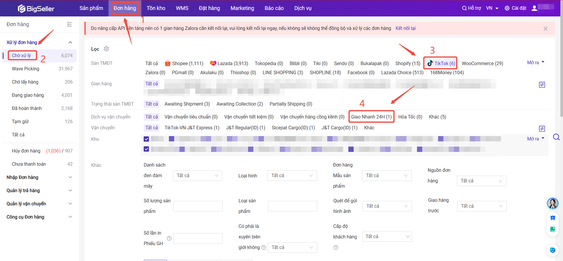 Cách xử lý đơn hàng Giao Nhanh 24H TikTok Shop hiệu quả nhất