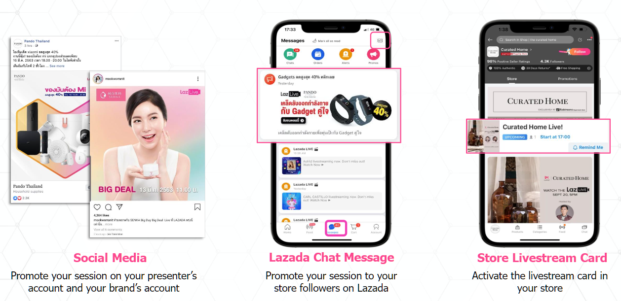 LazLive Sharing feature