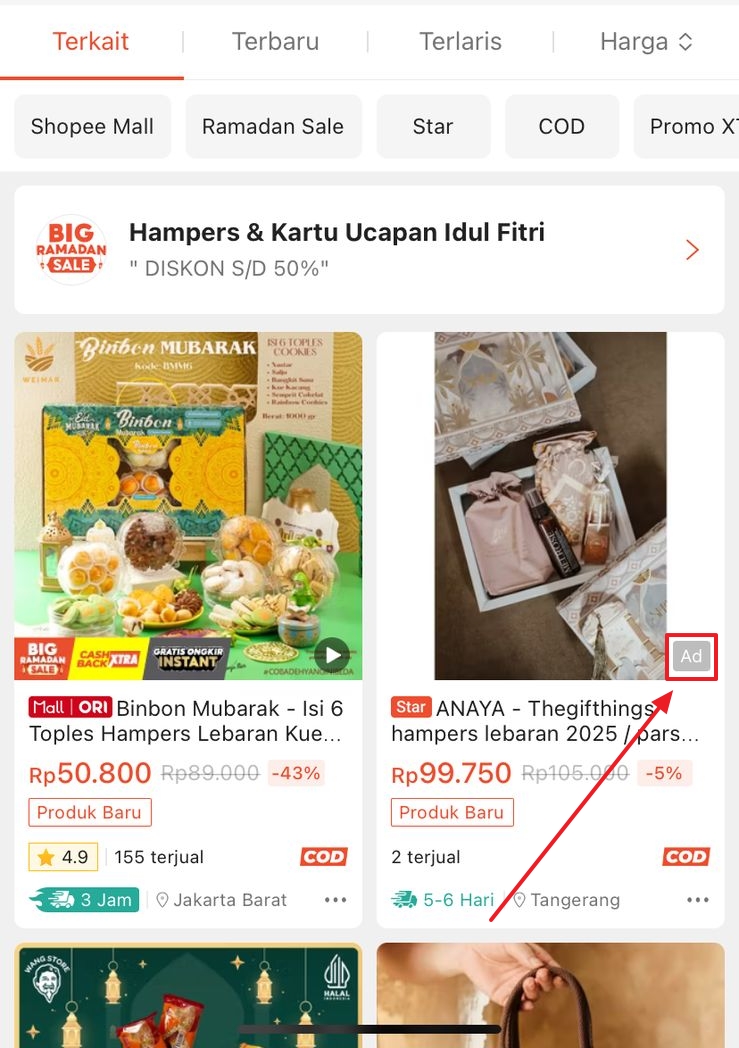 Jenis-jenis Shopee ads