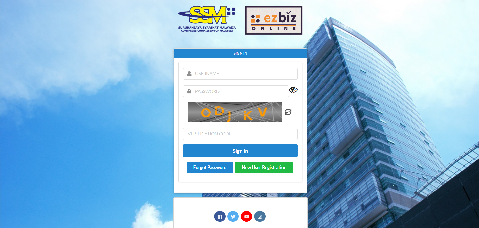 Create an EzBiz Account