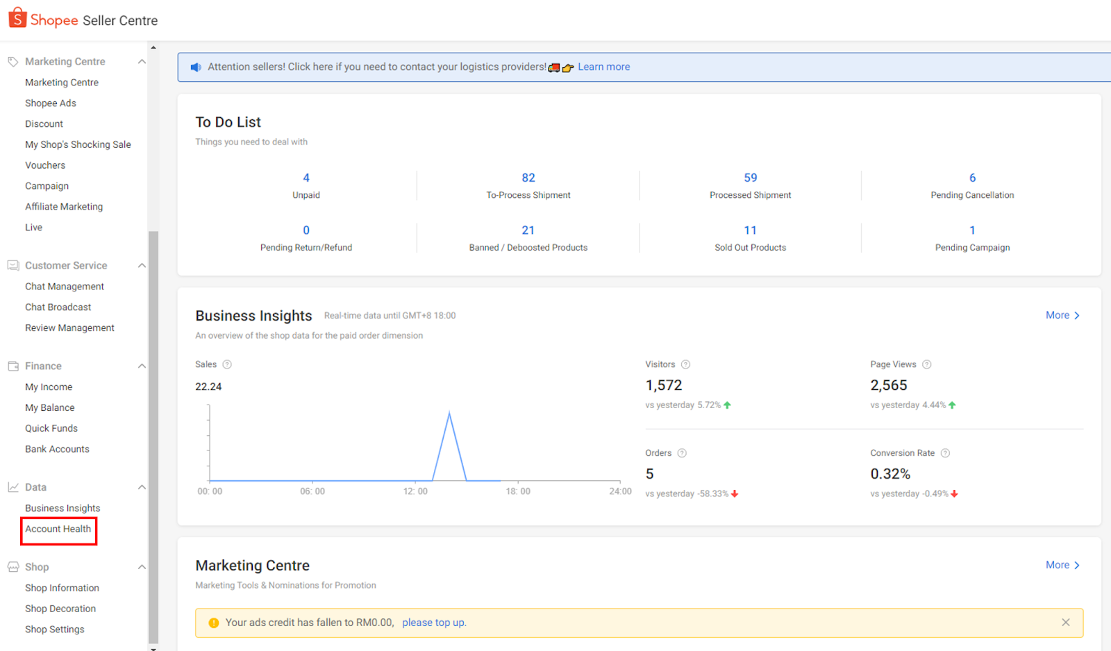 shopee seller maintain fast handover rate3