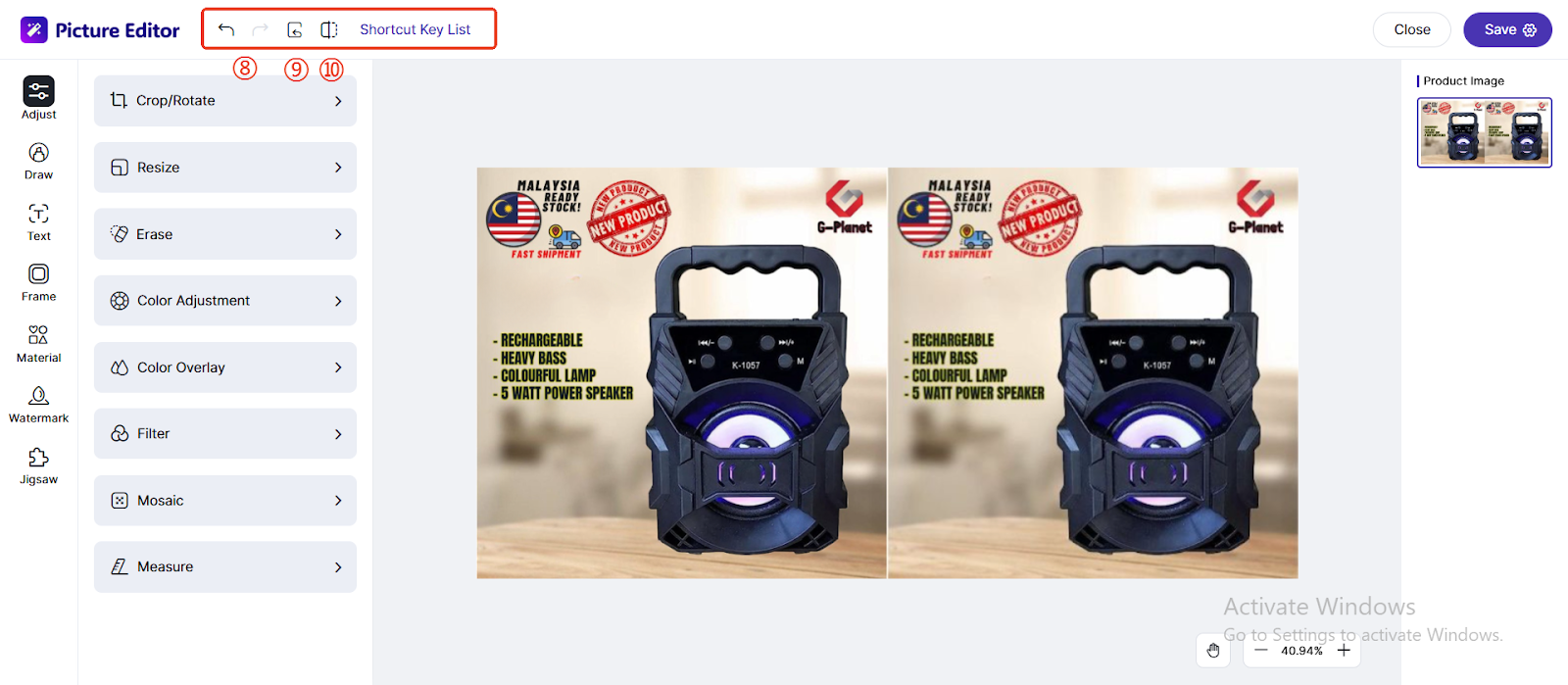 BigSeller’s Picture Editor