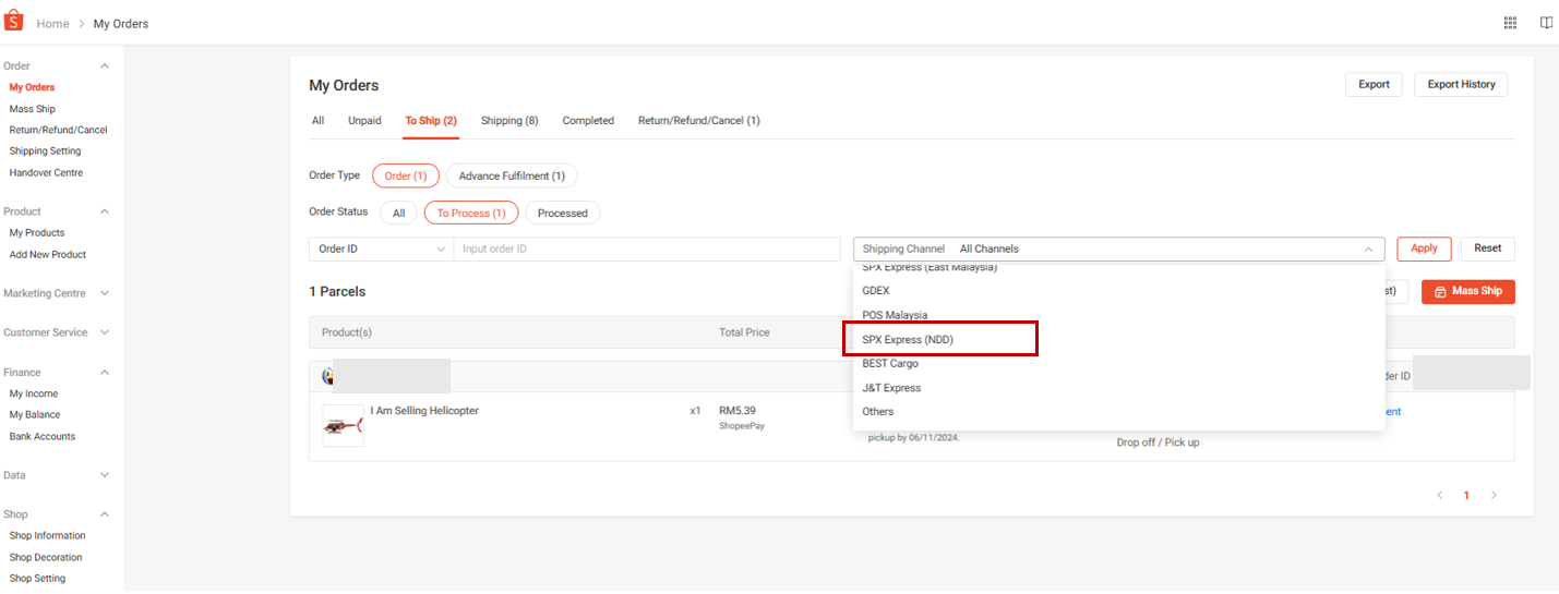 Shopee Next Day Delivery (NDD)
