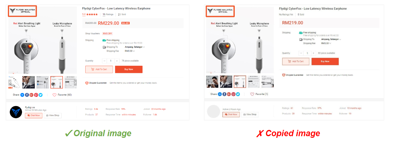 Duplicate Product Listings