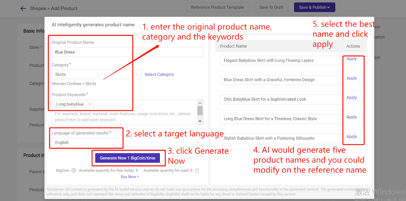 Product Titles and Descriptions 