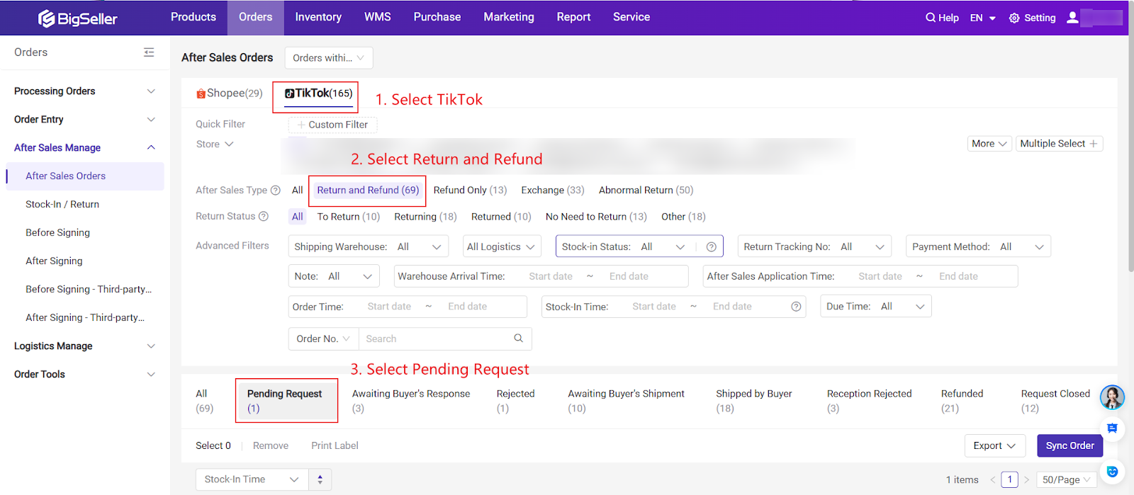 bigseller after sales