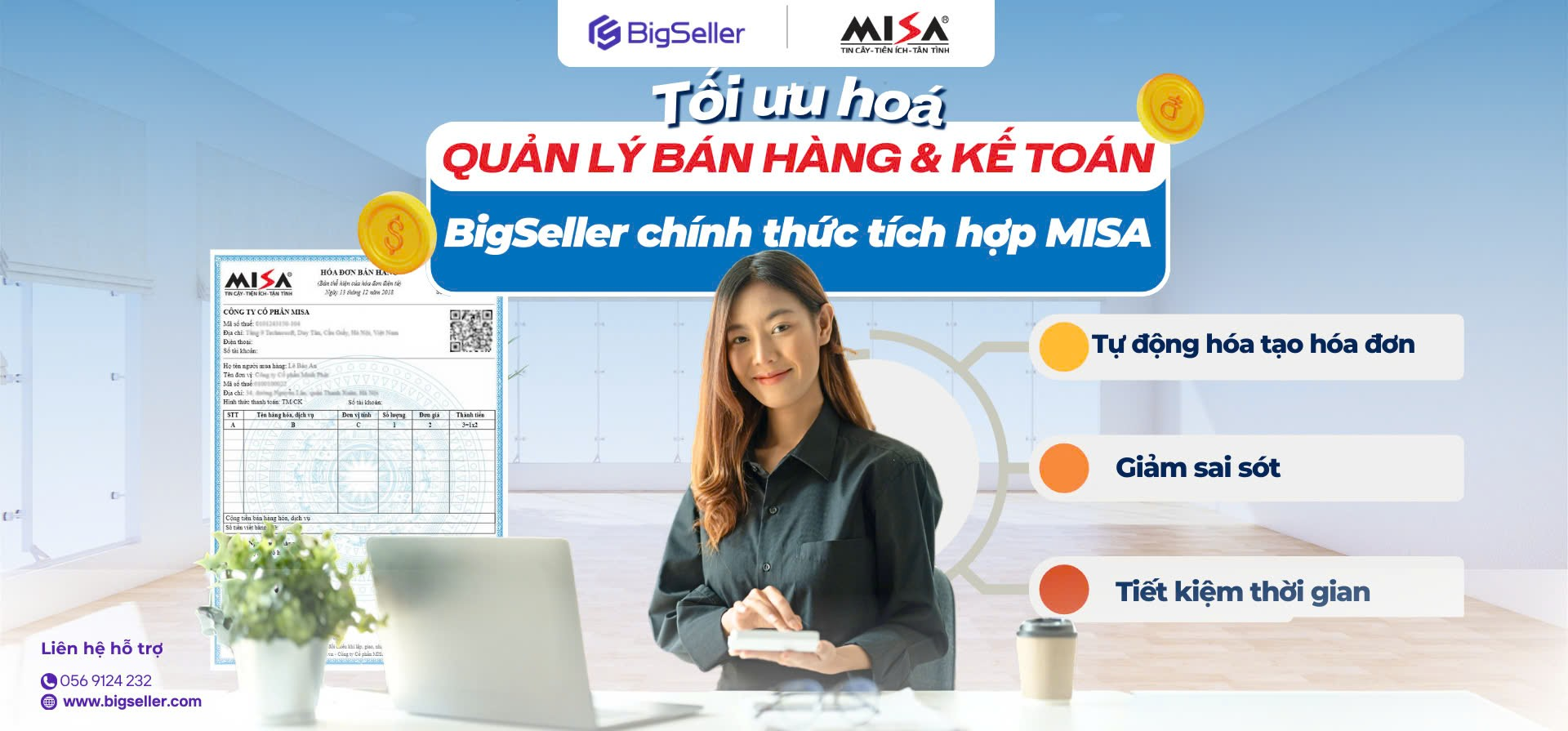 BigSeller tích hợp MiSa xuất hóa đơn điện tử