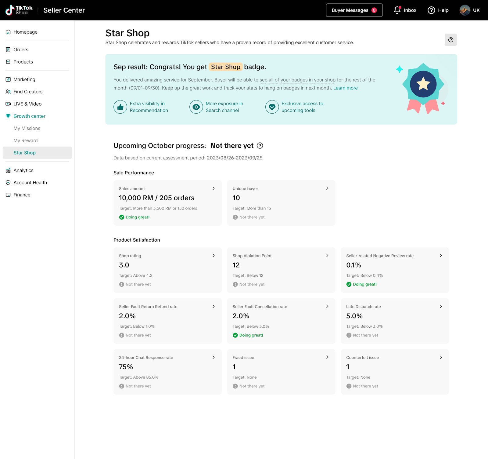 tiktok star shop badge6
