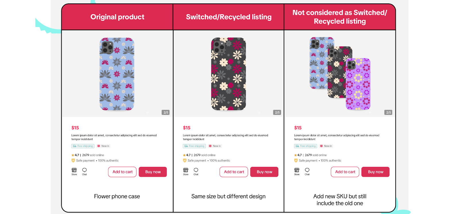 tiktok shop switched recycled listings
