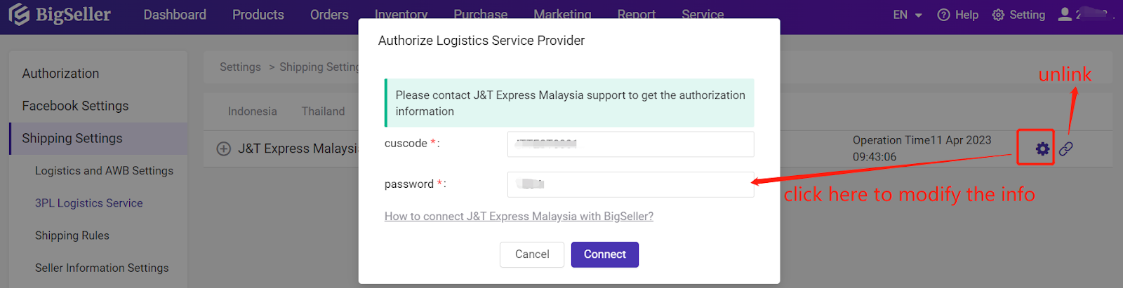 j&t express contact 2025 bigseller